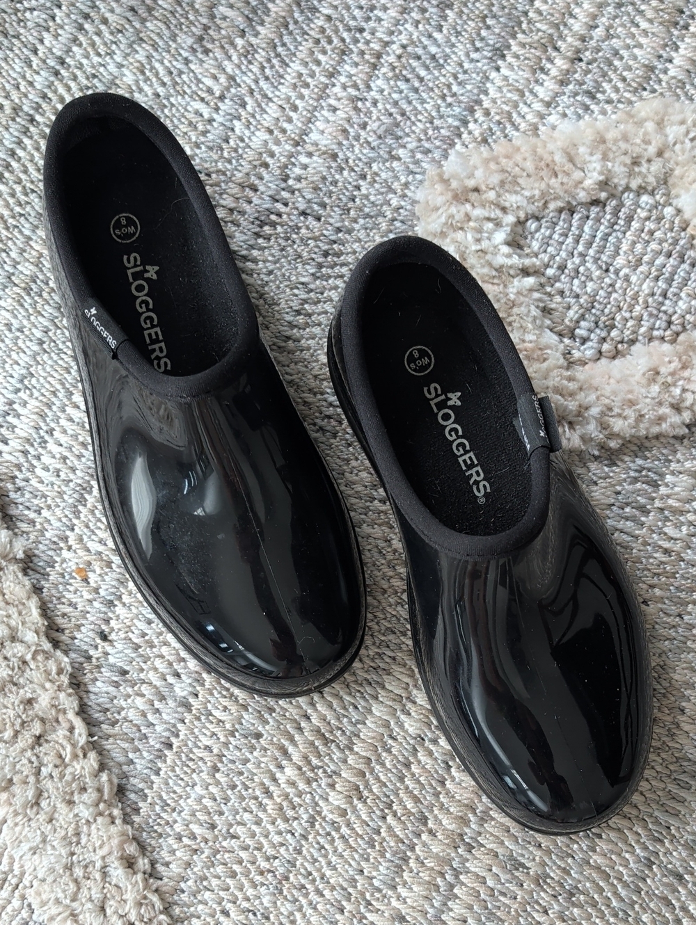 Sloggers Women’s Black Waterproof Garden Clogs Slip-On Shoes